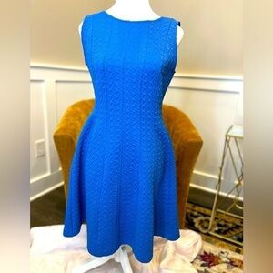 Limited SZ Sm periwinkle blue Aline sleeveless poly knit dress. Like new
